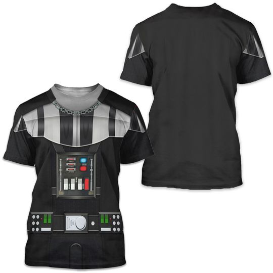 Darth Vader Costume 3D Hoodie, Star Wars Cosplay Shirt, Star Wars 3D Tshirt, Halloween Galaxy Outfit, Halloween Cosplay Shirt