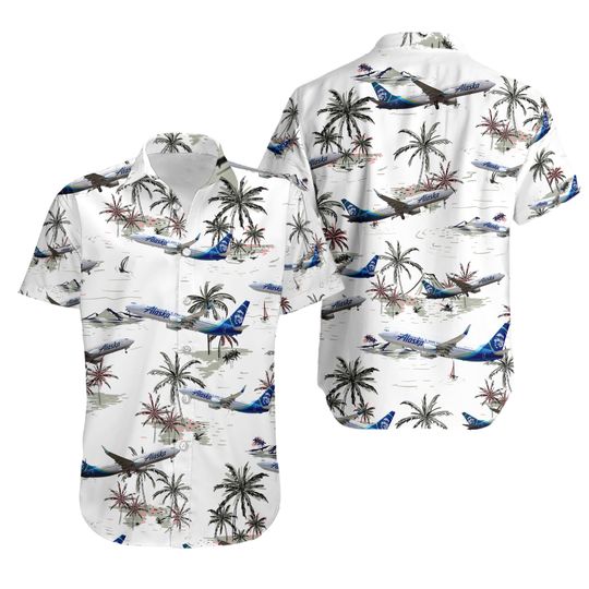 Alaska Airlines Boeing 737 800 Hawaiian Shirt Chea