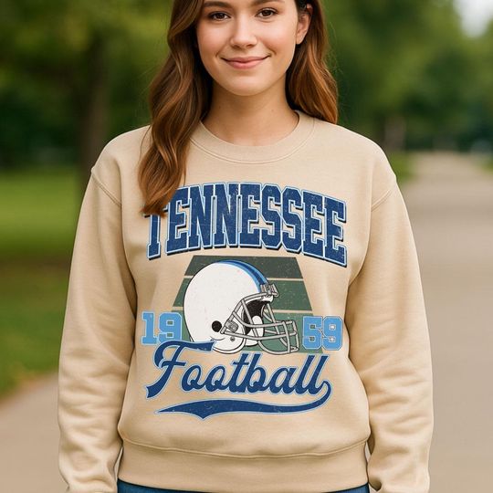 Discover Vintage Style Tennessee Crewneck Sweatshirt, Vintage Tennessee Football Shirt, Womens Mens Tennessee Shirt Gift, Football Fans Shirt
