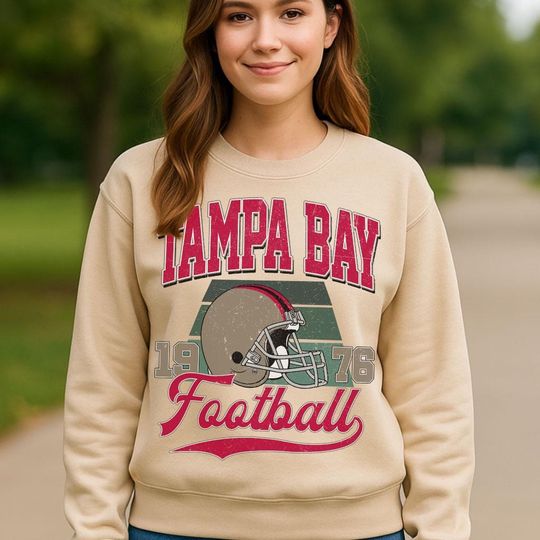 Discover Vintage Style Tampa Bay Crewneck Sweatshirt, Vintage Tampa Bay Football Shirt, Womens Mens Tampa Bay Shirt Gift, Football Fans Shirt