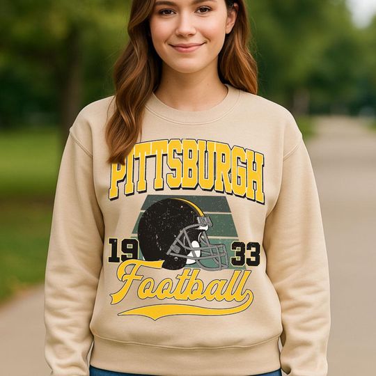 Discover Vintage Pittsburgh Football Sweatshirt, Womens Mens Pittsburgh Sweatshirt Gift, Football Fans Sweatshirt