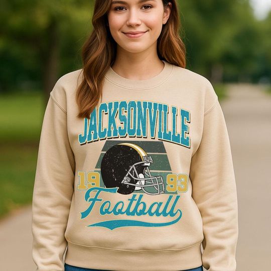 Vintage Jacksonville Football Sweatshirt, Womens Mens Sweatshirt Gift, Gift for Football Fans
