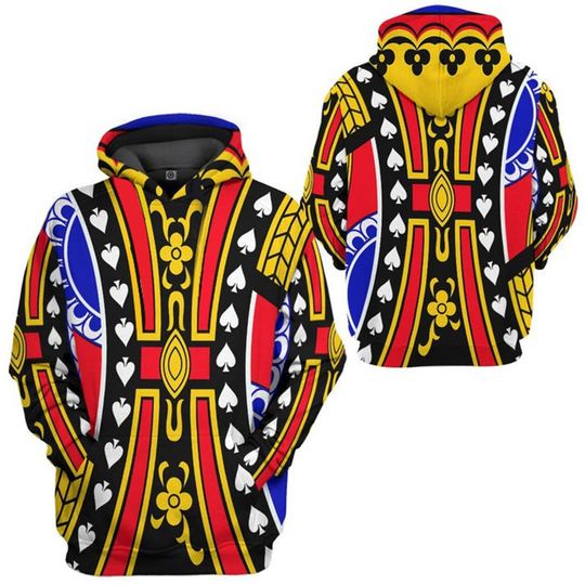 Discover King Of Spades David Hoodie, Halloween Costume Pullover Sweatshirt