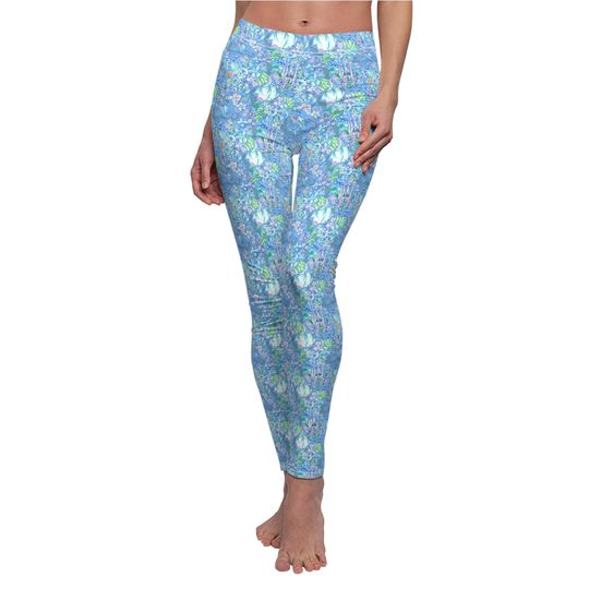 Discover Bright Tropical Princess - Cinde - Women's Full Length Leggings (Made in USA)