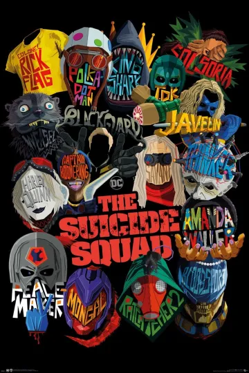 Discover The Suicide Squad Icons Maxi Poster, Premium Matte Vertical Wall Art