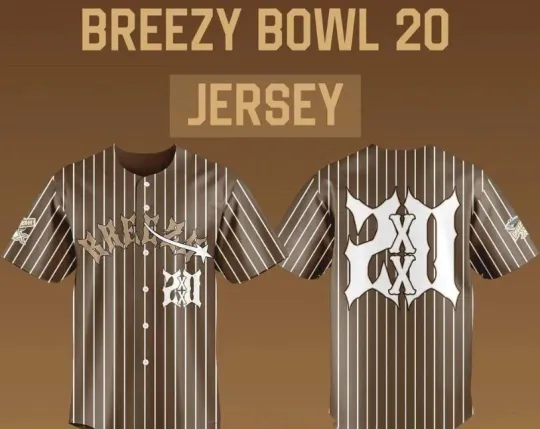 Discover Yc Chris Brown X Breezy Bowl 20 Special Baseball Jersey
