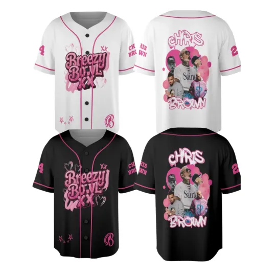 Discover Personalized Chris Brown Jersey, Chris Brown Breezy Bowl XX Tour Baseball Shirt