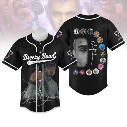 Discover Chris Brow.n 11:11 Tour Shirt, Chris Brow.n Breezy Bowl Baseball Jersey Fan Gift
