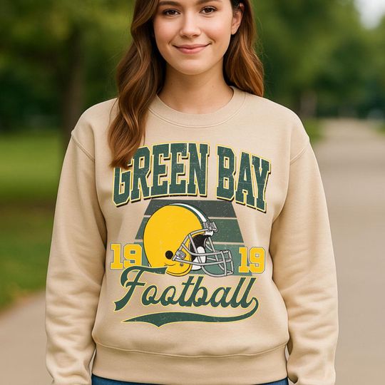 Discover Vintage Style Green Bay Crewneck Sweatshirt, Vintage Green Bay Football Shirt, Womens Mens Green Bay Shirt Gift, Football Fans Shirt