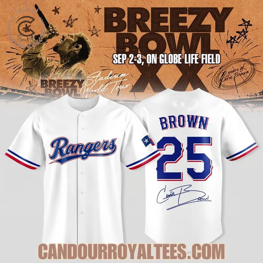 Discover Rangers x Chris Brown Breezy Bowl XX 2025 Jersey