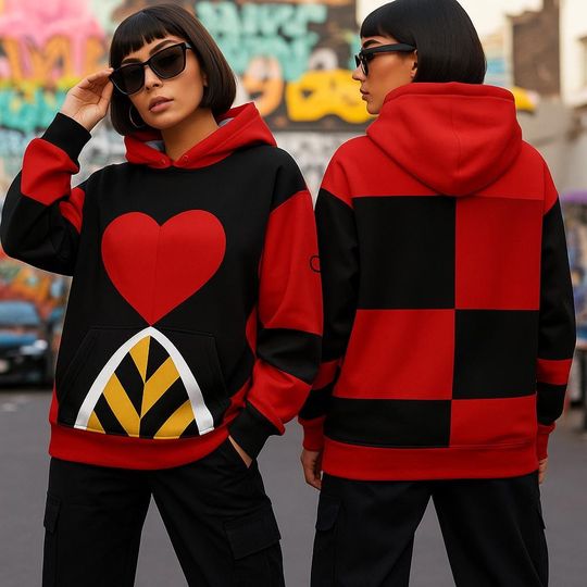 Discover Queen Of Hearts Cosplay 3D Hoodie, Alice in wonderland Cosplay, The Rise Of Red Costume, Musical Fantasy Cosplay, Mother Of Red Wonderland