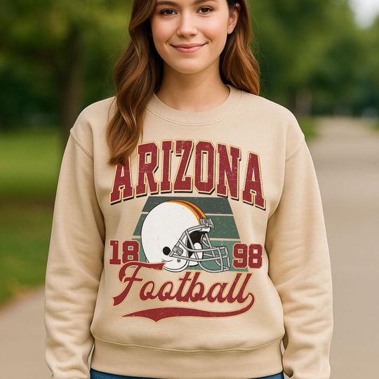 Discover Vintage Style Arizonna Crewneck Sweatshirt, Vintage Arizonna Football Shirt, Womens Mens Arizonna Shirt Gift, Football Fans Shirt