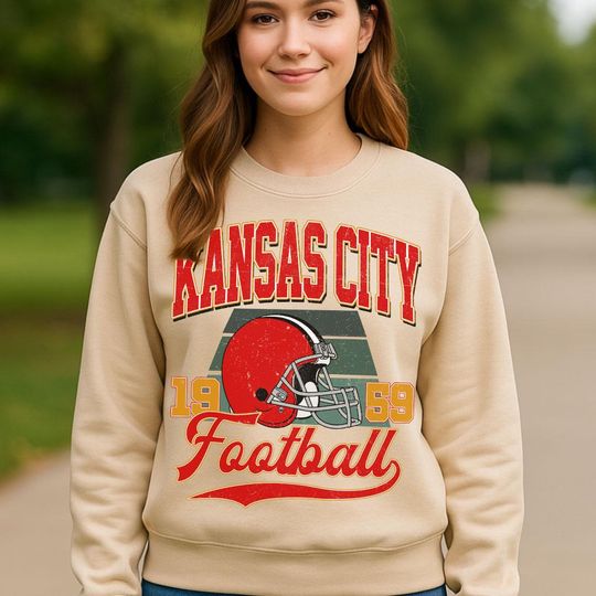 Discover Vintage Style Kansas Crewneck Sweatshirt, Vintage Kansas Football Shirt, Womens Mens Kansas Shirt Gift, Football Fans Shirt