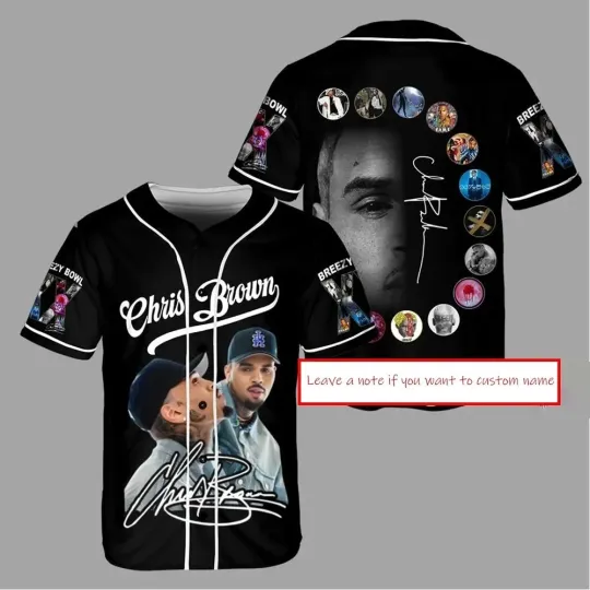 Discover Chris Brown Breezy Bowl Baseball Jersey, Breezy Bowl XX 2025 Baseball Shirt