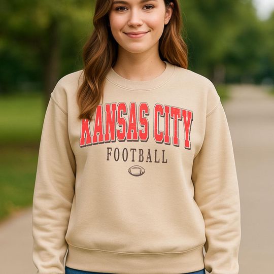 Discover Retro Style Kansas Crewneck Sweatshirt, Vintage Kansas Football Shirt, Football Fans Shirt