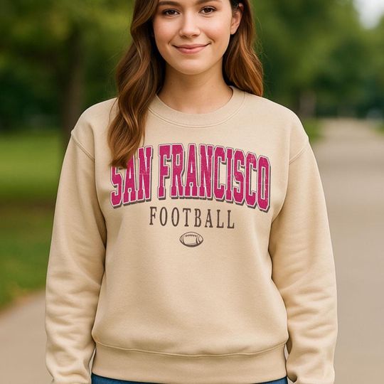 Retro Style San Francisco Crewneck Sweatshirt, Vintage San Francisco Football Shirt, Football Fans Shirt
