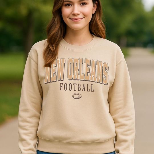 Retro New Orleans Football Sweatshirt, Womens Mens Sweatshirt Gift, Gift for Football Fans