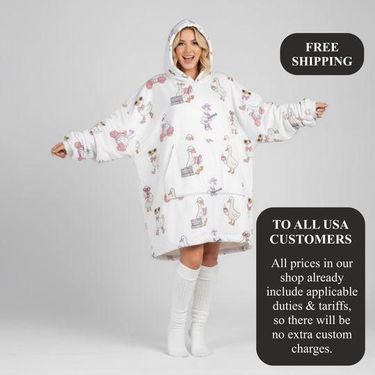 Discover Wearable Silly Goose Hooded Snuggle Blanket | Warm Oversized Hoodie Blanket