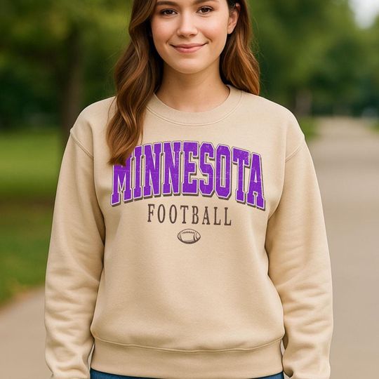 Discover Retro Style Minnesota Crewneck Sweatshirt, Vintage Minnesota Football Shirt, Football Fans Shirt