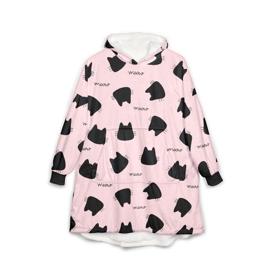 Discover Cat Hoodie Blanket: Plush Fleece, Cozy Loungewear