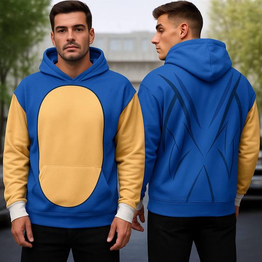 Sonic Hedgehog 3D All Over Print Costume Hoodie, Sonic Cartoon Movie 3D Hoodie