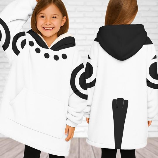 Grey Bird Blanket Hoodie, Cute Bird Cosplay Hoodie With Pocket, Blue Tiger Costume, Halloween Hoodies, Christmas Pullover Size