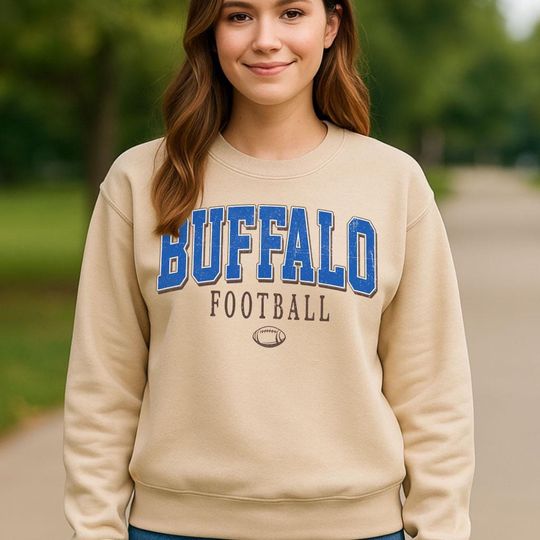 Retro Buffalo Football Sweatshirt, Womens Mens Sweatshirt Gift, Gift for Football Fans