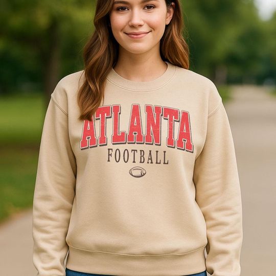 Retro Atlanta Football Sweatshirt, Womens Mens Sweatshirt Gift, Gift for Football Fans