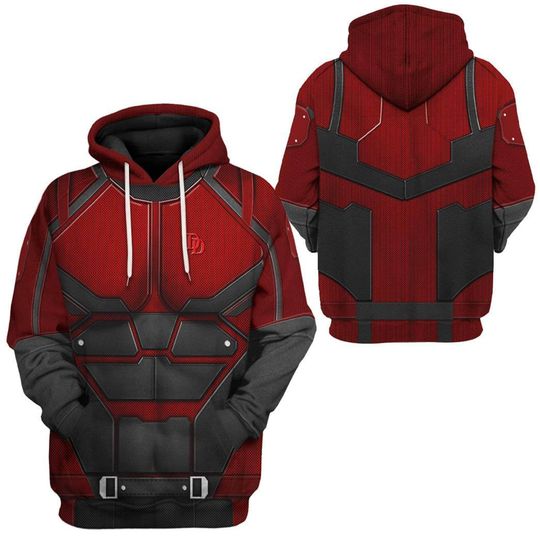 Discover Daredevil 3D Full Over Print Hoodie | Matt Murdock Daredevil Suit Custom Tshirt Hoodie