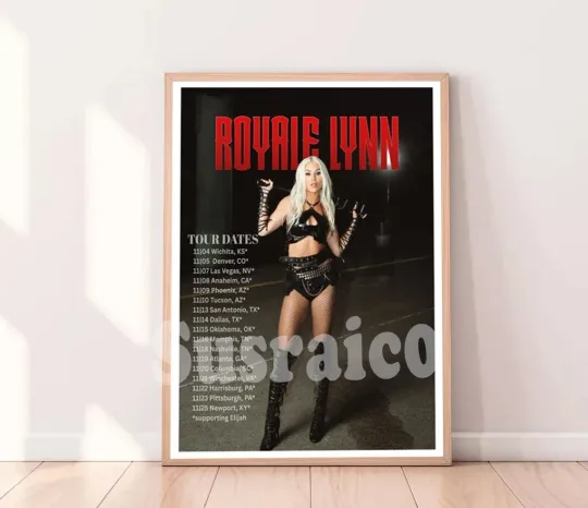 Discover Royale Lynn Tour Dates 2025 Concert Poster Country Music Art Decor NoFrame