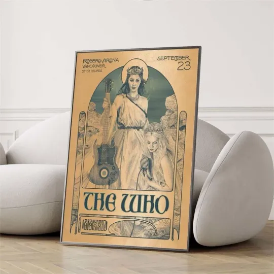 The Who Vancouver 2025 Concert Poster Vintage Band Tour Wall Art Print