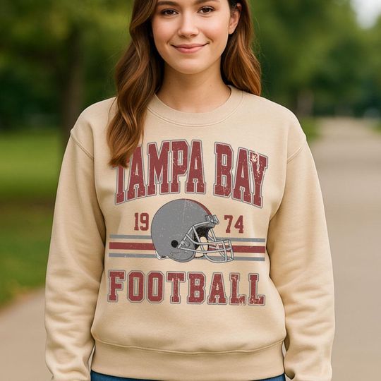 Vintage Tampa Bay Football Sweatshirt, Retro Game Day Sweatshirt, Sport Fan Gift, Fall Outfit
