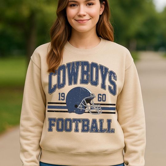 Vintage Dallas Football Sweatshirt, Retro Game Day Sweatshirt, Sport Fan Gift, Fall Outfit