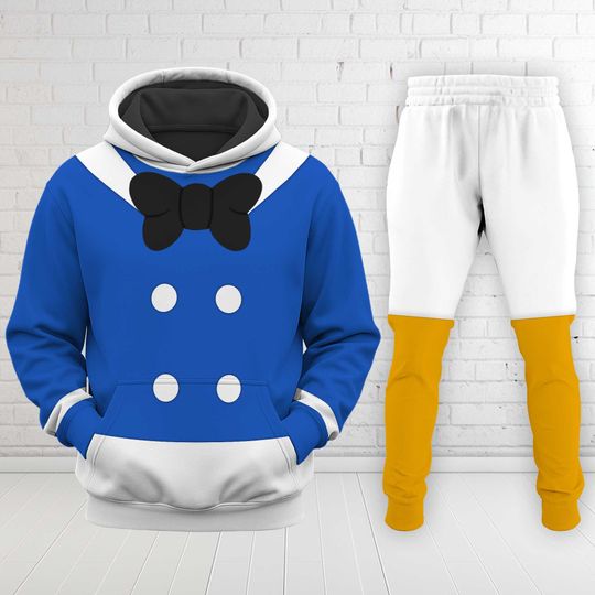Donald Duck Costume 3D Hoodie Sweatpants, The Three Caballeros Cosplay Shirt