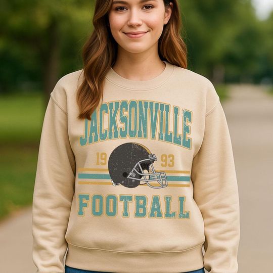 Vintage Jacksonville Football Sweatshirt, Retro Game Day Sweatshirt, Sport Fan Gift, Fall Outfit