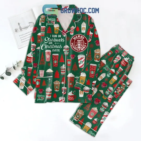 Discover I Run On Coffee And Christmas Cheer Pajamas Set