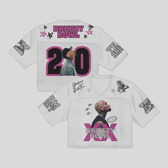 Discover Chris Brown Crop Top Football Jersey PNG - Breezy Bowl Tour (Digital Download)