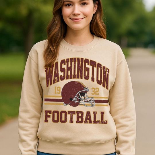 Vintage Washington Football Sweatshirt, Retro Game Day Crewneck, Unisex College Style Pullover, Sport Fan Gift, Fall Outfit