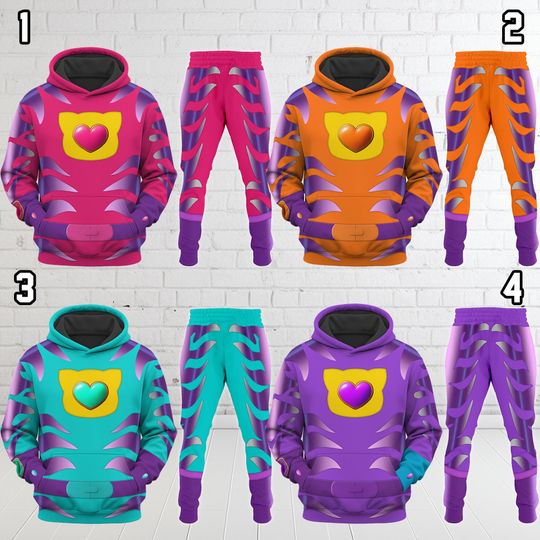 Discover Disney SuperKitties Su-Purr Wild New Suit Costume Halloween Hoodie And Sweatpants