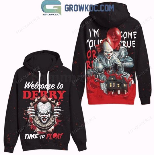 Discover IT Halloween Welcome To Derry Time To Float 3D Hoodie Shirt