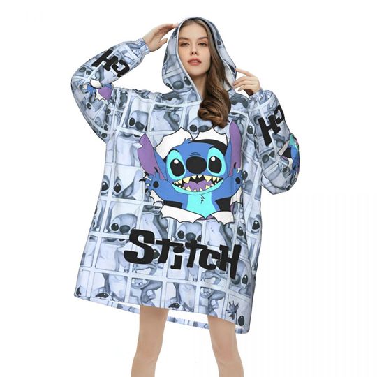 Discover Stitchs Blanket Hoodie Oversized Wearable Sweatshirt Blanket Warm Gifts for Women Girls Girlfriend