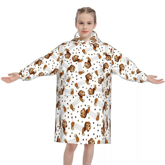 Toy Story Slinky Dog Blanket Hoodie for Girls and Boys Oversized Wearable Sleeping Bag with Pocket