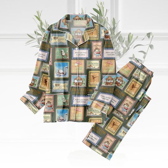Stars Hollow Connecticut Pajamas Set, Luke Coffee Pajamas Women, Stars Hollow Matching Pajamas Set, Tv Show Fan Pajamas Family