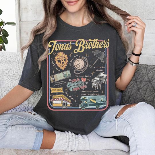 Retro Jonas Brothers Band Shirt, Jonas Brothers 2025 Tour Shirt, Jonas All Albums Shirt, Jonas Bros Shirt, Retro Jonas Tour Sweatshirt