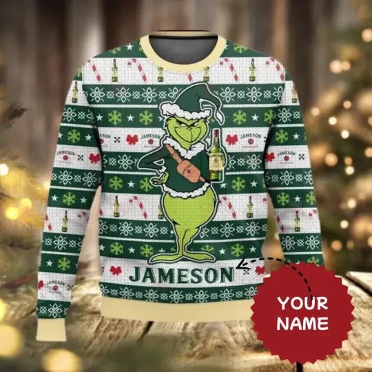 BG Personalized Grin Christmas Sweater, Ugly Xmas Sweater, Christmas Hoodie