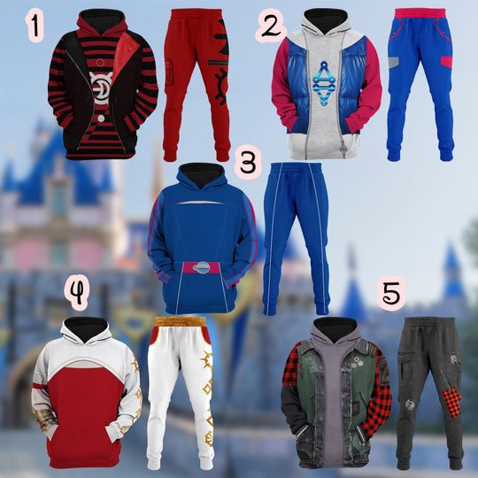 Disney Zombies 4 Cosplay 3D Hoodie, Zed Addison Victor Nova Costume Shirt