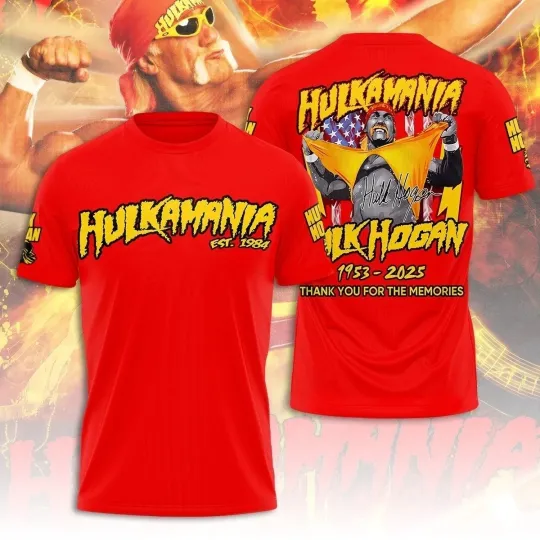 MEMORY Hulk Hogan 3D Thank You T Shirt Size S-5XL