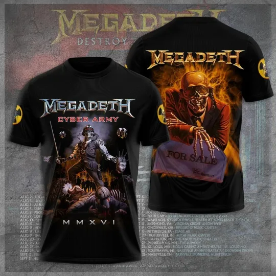 Discover Megadeth 3D T-Shirt Licensed Fan Gift Men Women Mom Dad