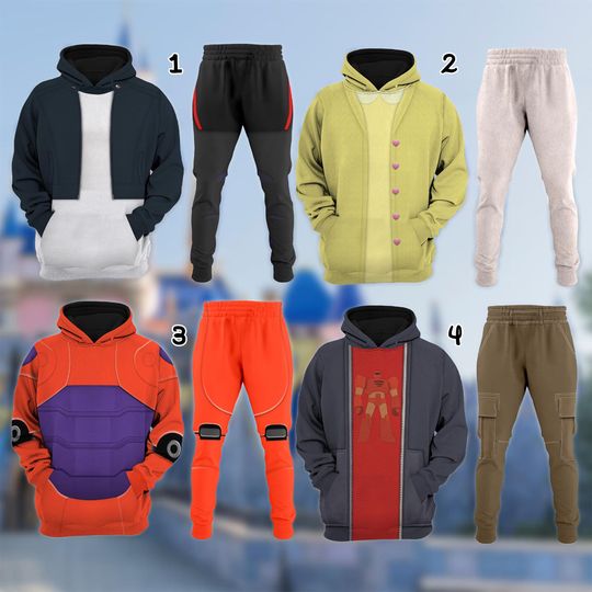 Disney Hiro Honey Baymax Tamago Costume Hoodie, Big Hero 6 Sweatshirt