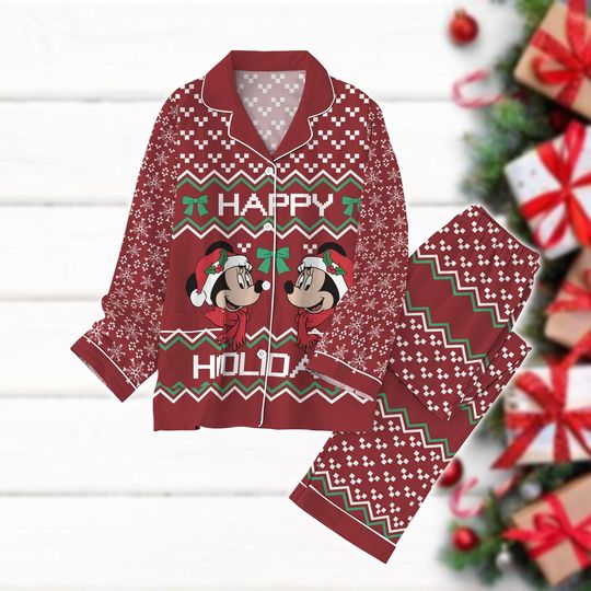 Discover Mickey Mouse Christmas Pajamas Set, Disney Mouse Holiday Pajamas, Mickey Happy Kids Pajamas, Magic Kingdoom Pjs, Merry Christmas Gifts